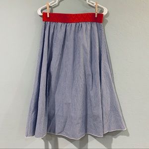 Lularoe Blue and White Striped Lola